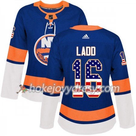 Dámské Hokejový Dres New York Islanders Andrew Ladd 16 2017-2018 USA Flag Fashion Modrá Adidas Authentic